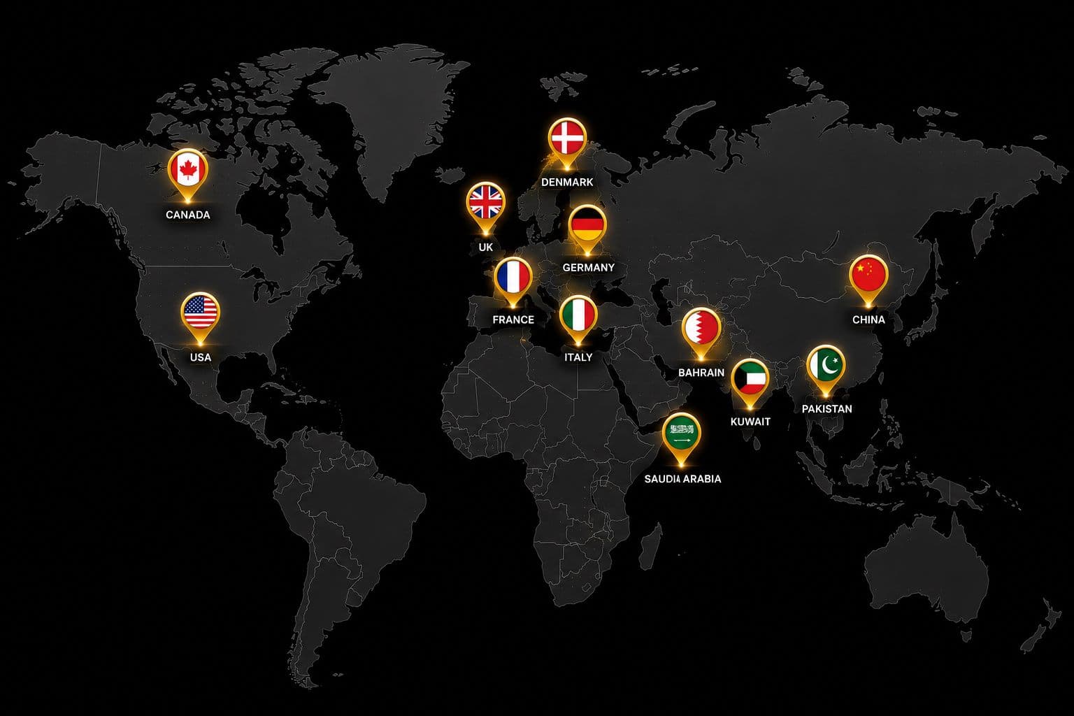 Global World Map Presence & Client Hubs